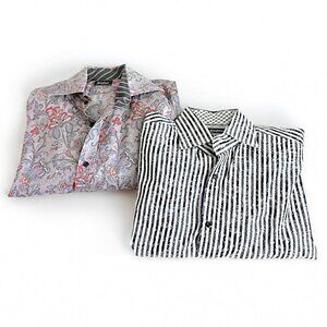 Neiman Marcus Lot Bundle 100% Cotton Button Down Shirt  Size L Made in India